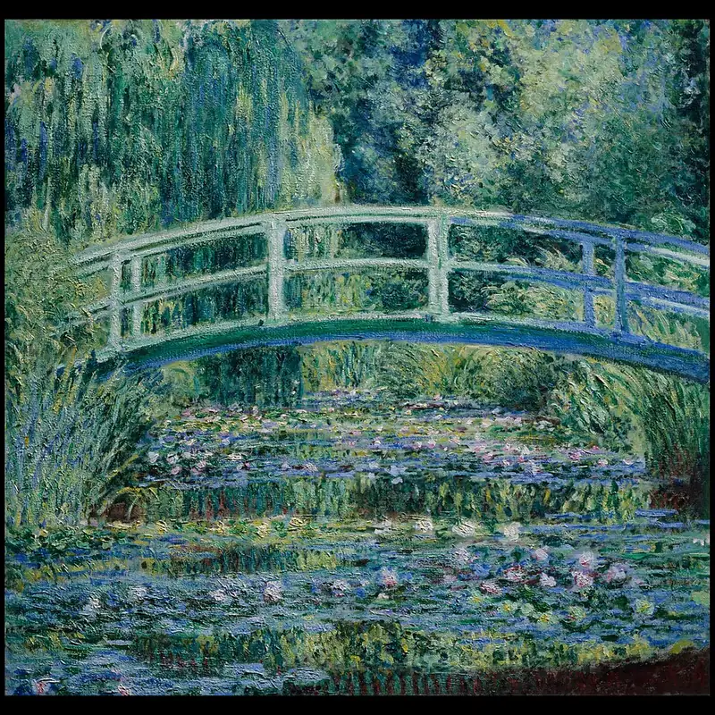 Claude Monet: Seerosen und Japanische Brücke, impressionistisches Gemälde