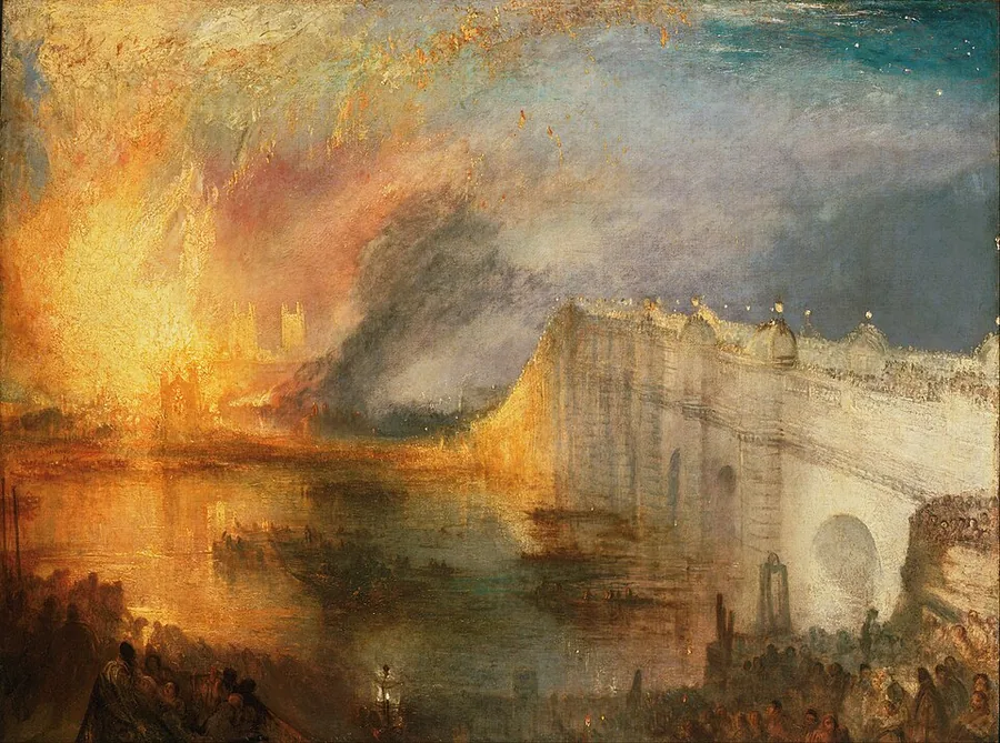 J. M. W. Turner: Der Brand des Parlaments, romantisches Gemälde