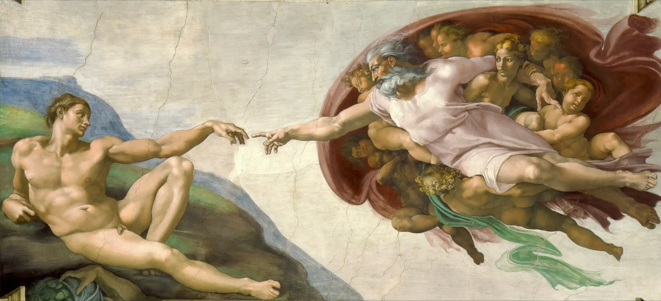 Die Erschaffung Adams von Michelangelo - Renaissance
